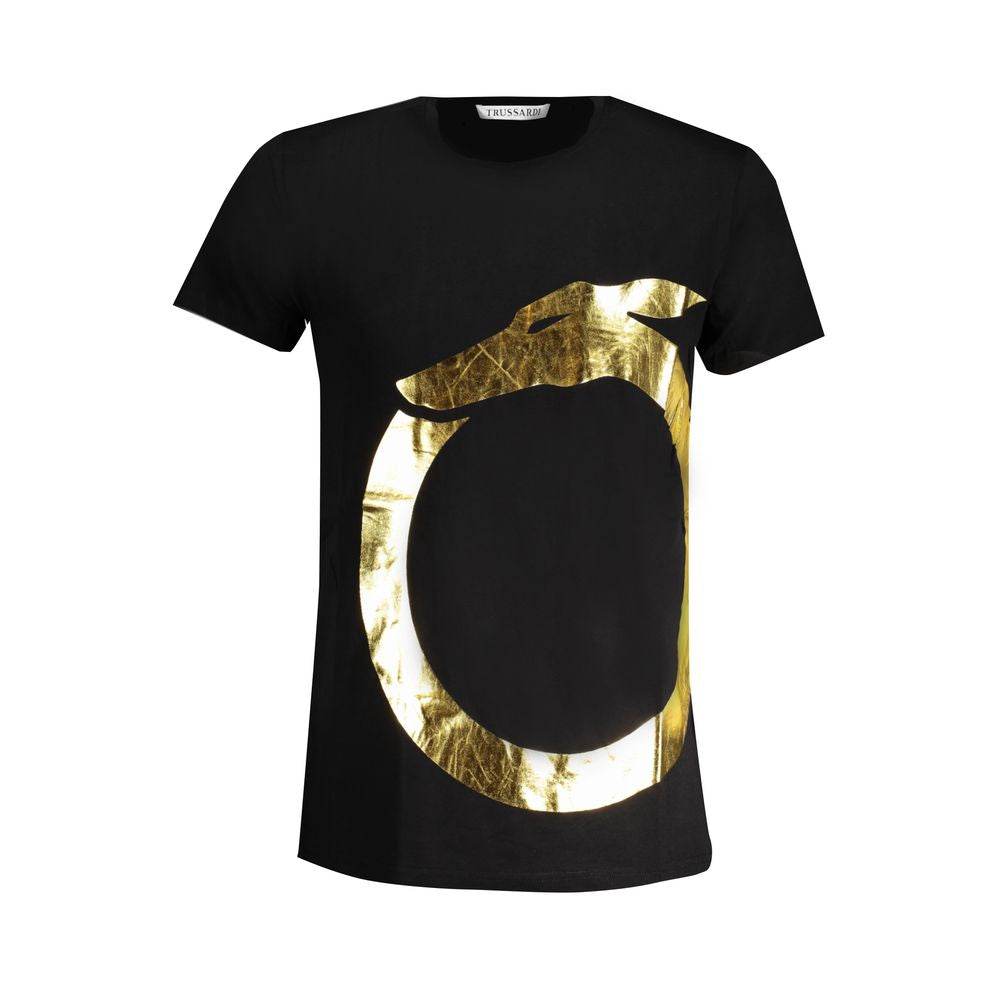 Black Cotton T-Shirt Trussardi
