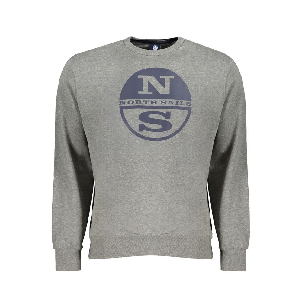 Gray Cotton Men Sweater North Sails