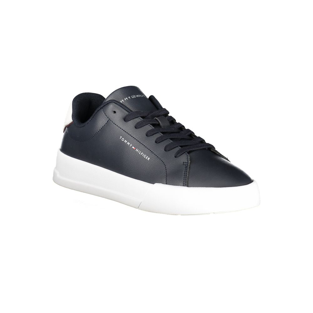 Blue Leather Men Sneaker Tommy Hilfiger