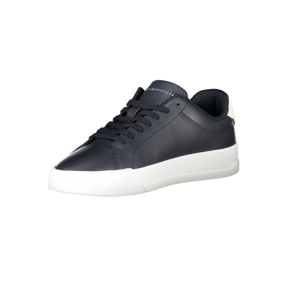 Blue Leather Men Sneaker Tommy Hilfiger