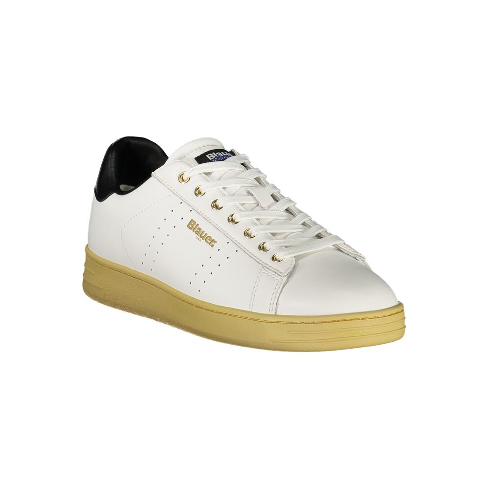 White Leather Men Sneaker Blauer