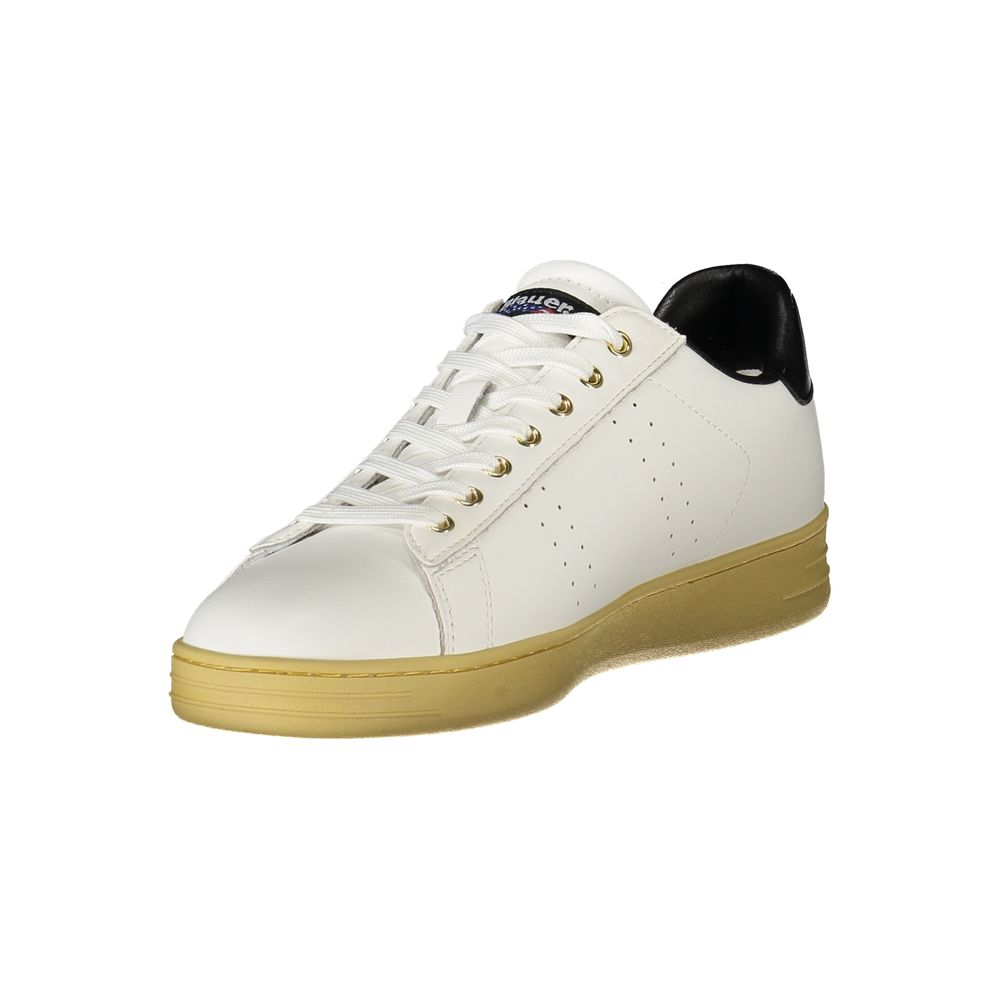 White Leather Men Sneaker Blauer