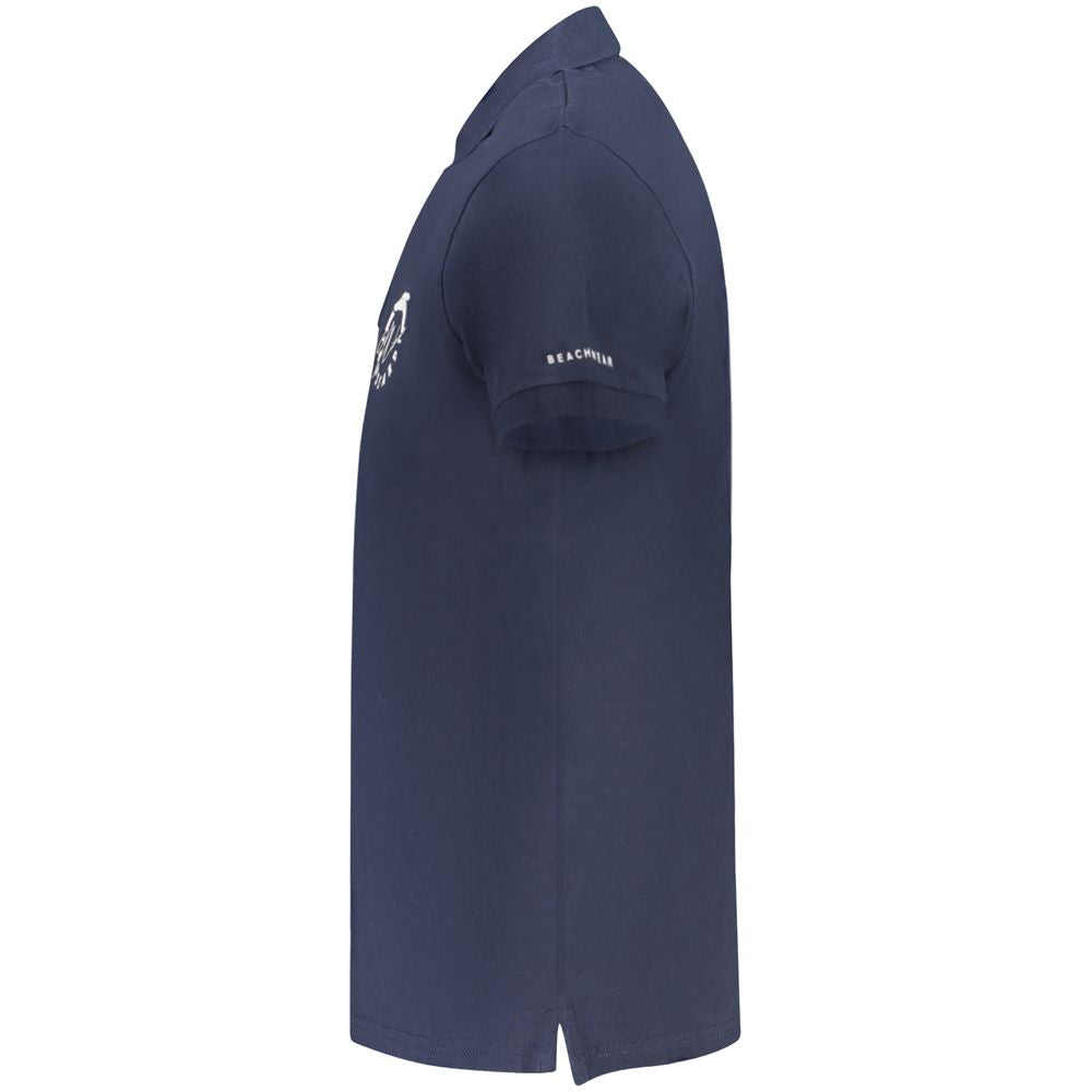 Blue Cotton Men Polo Shirt Trussardi