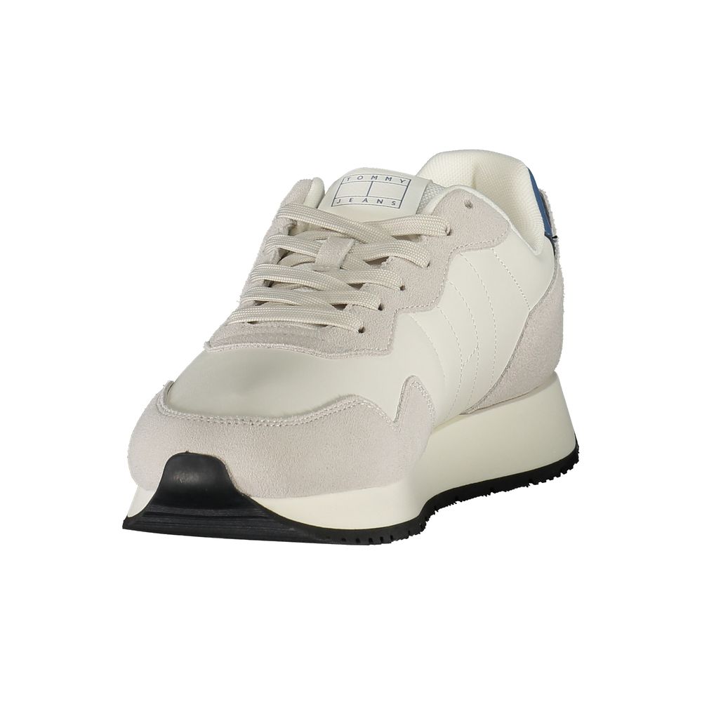 White Leather Men Sneaker Tommy Hilfiger
