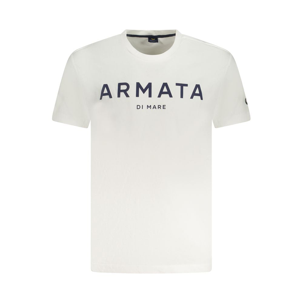 White Cotton Men T-Shirt Armata Di Mare