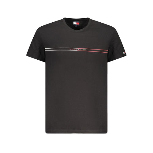 Black Cotton Men T-Shirt Tommy Hilfiger