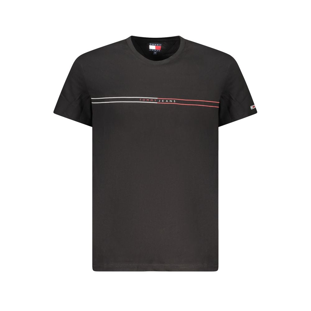Black Cotton Men T-Shirt Tommy Hilfiger