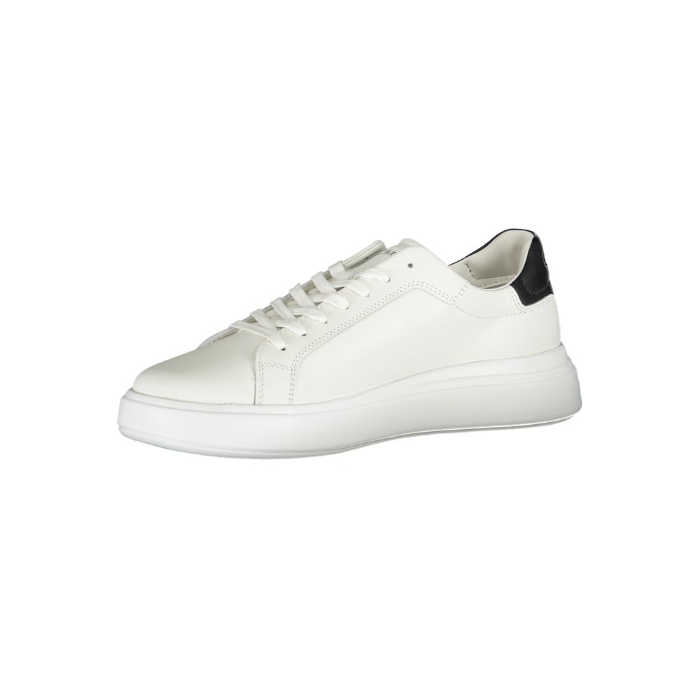 Sleek White Sneakers with Contrast Accents Calvin Klein