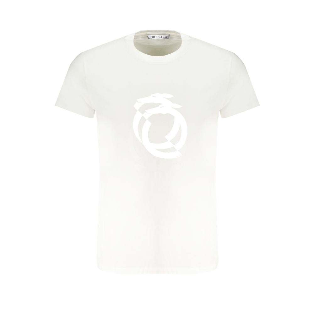 White Cotton T-Shirt Trussardi