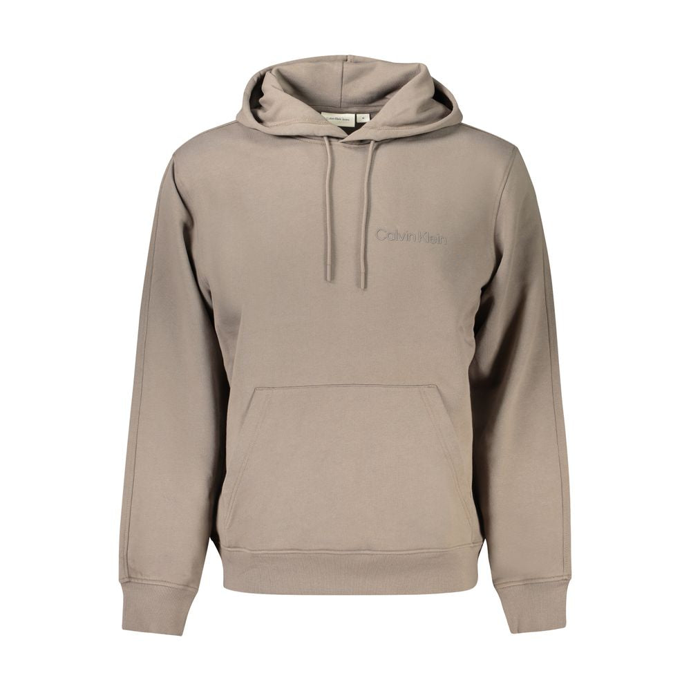 Brown Cotton Men Sweater Calvin Klein