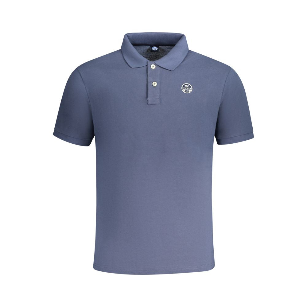 Blue Cotton Men Polo Shirt North Sails