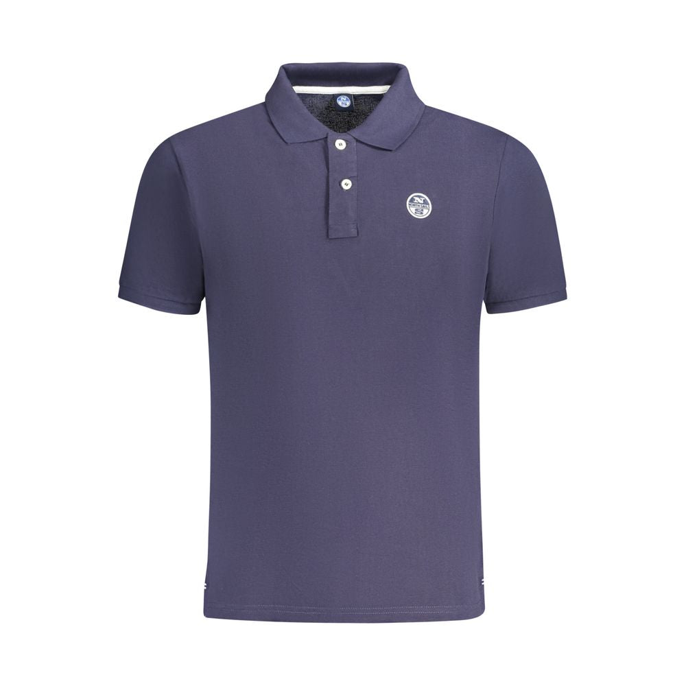 Blue Cotton Men Polo Shirt North Sails