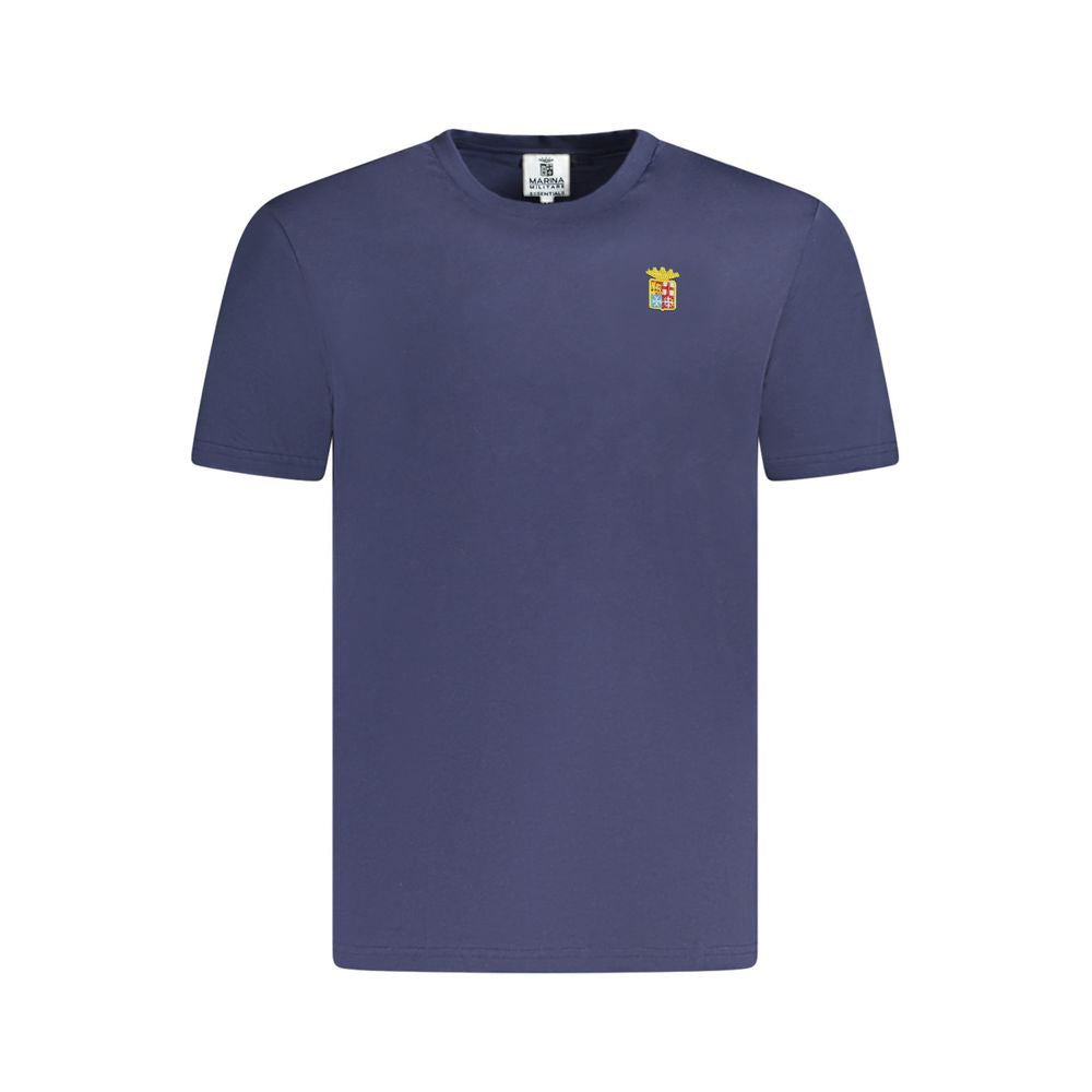Blue Cotton T-Shirt Marina Militare