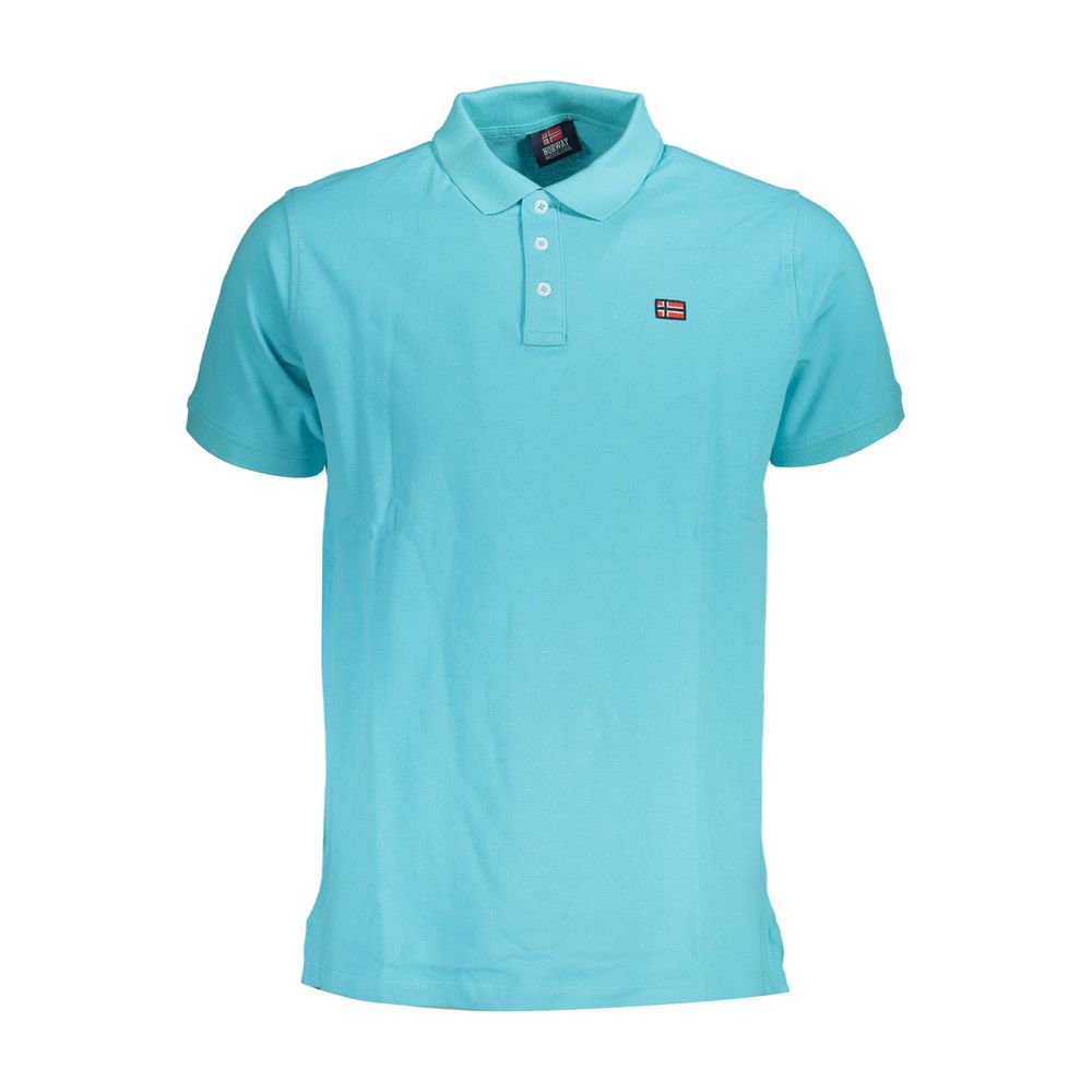 Blue Cotton Men Polo Shirt Norway 1963