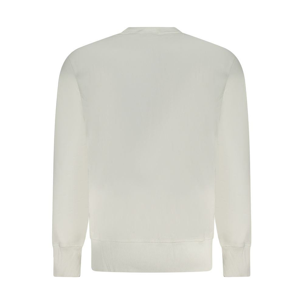 White Cotton Men Sweater Calvin Klein
