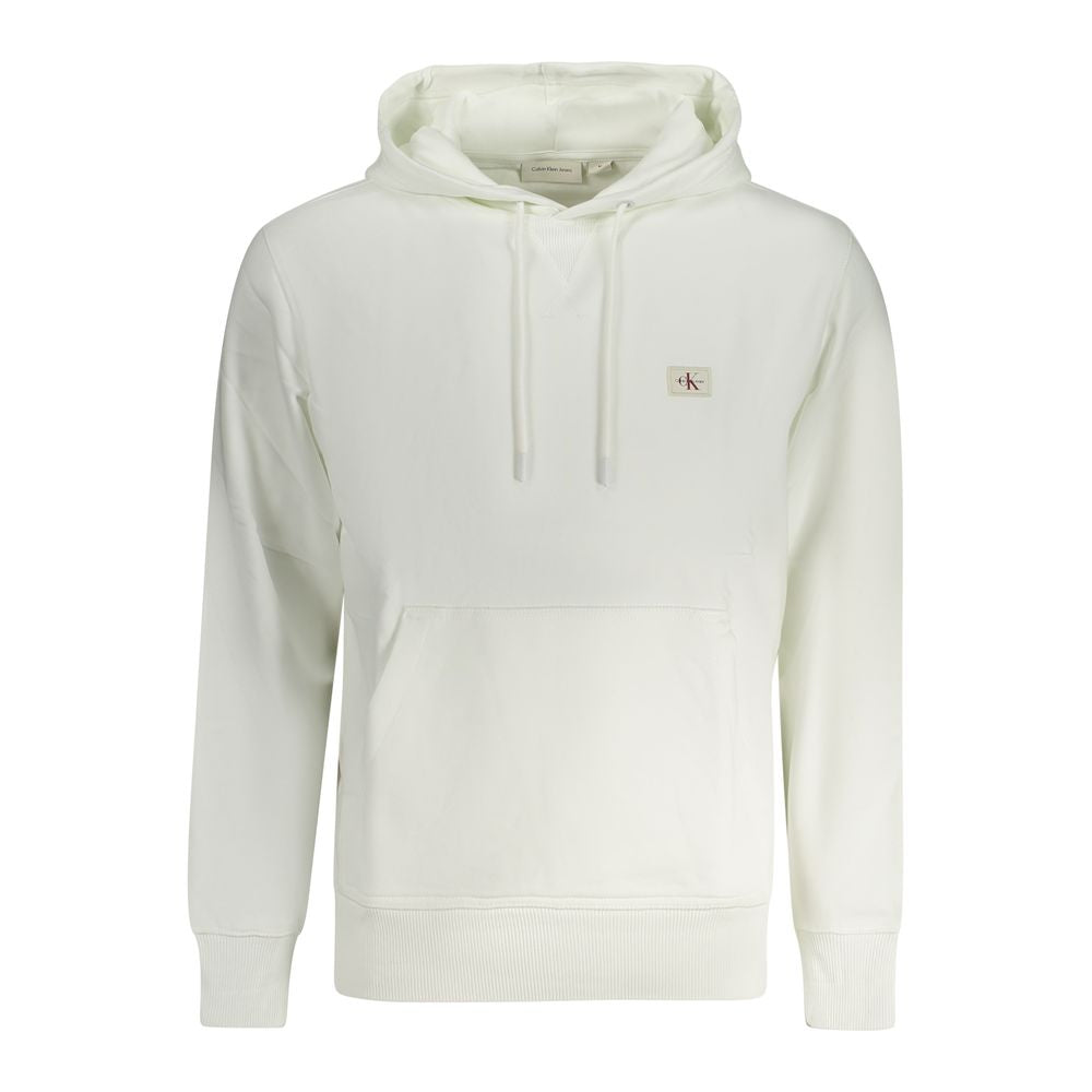 White Cotton Men Sweater Calvin Klein