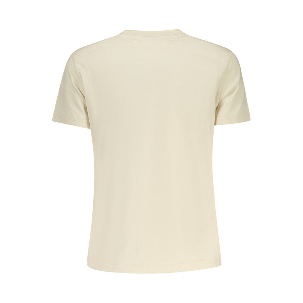 Beige Cotton Women T-Shirt Tommy Hilfiger