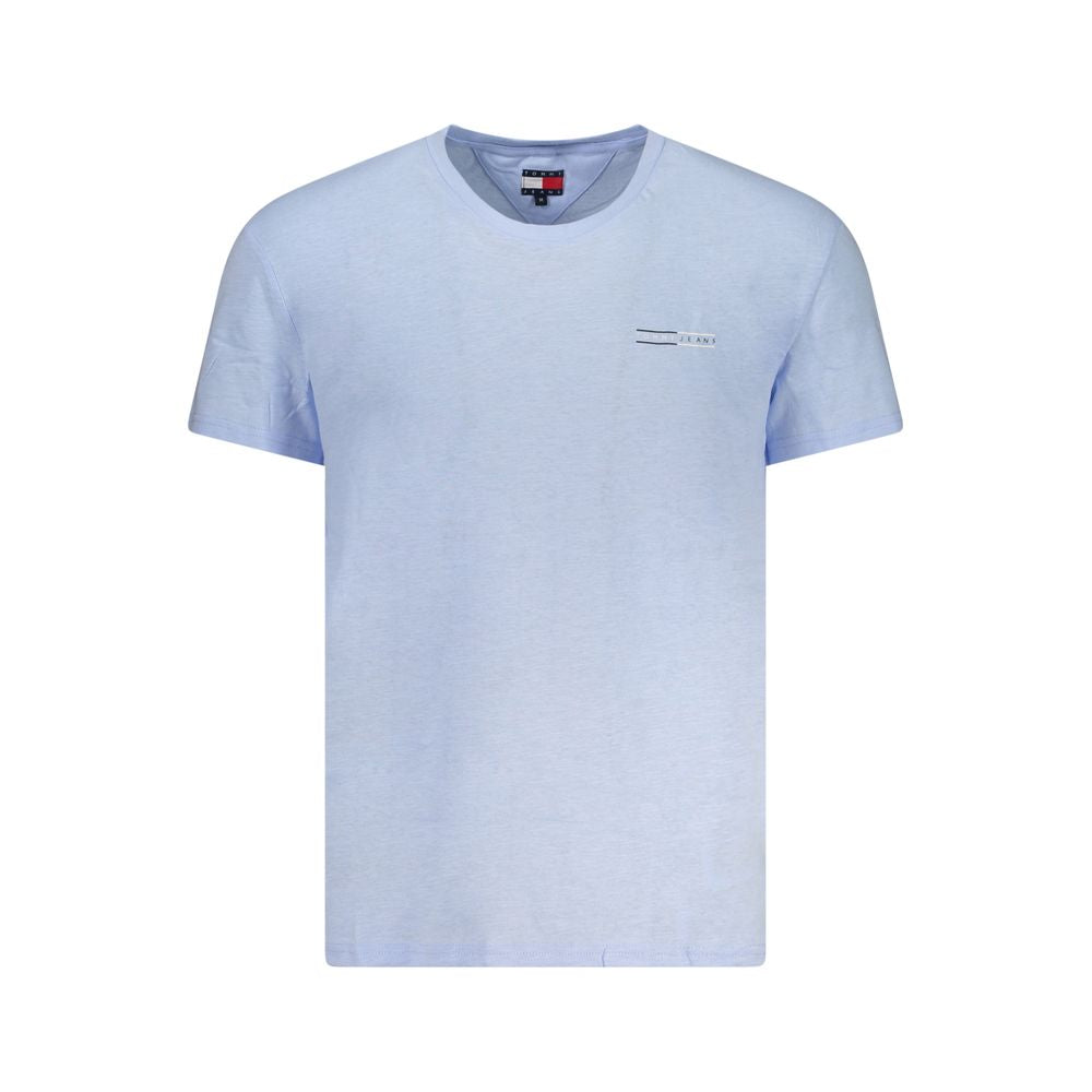 Blue Cotton Men T-Shirt Tommy Hilfiger