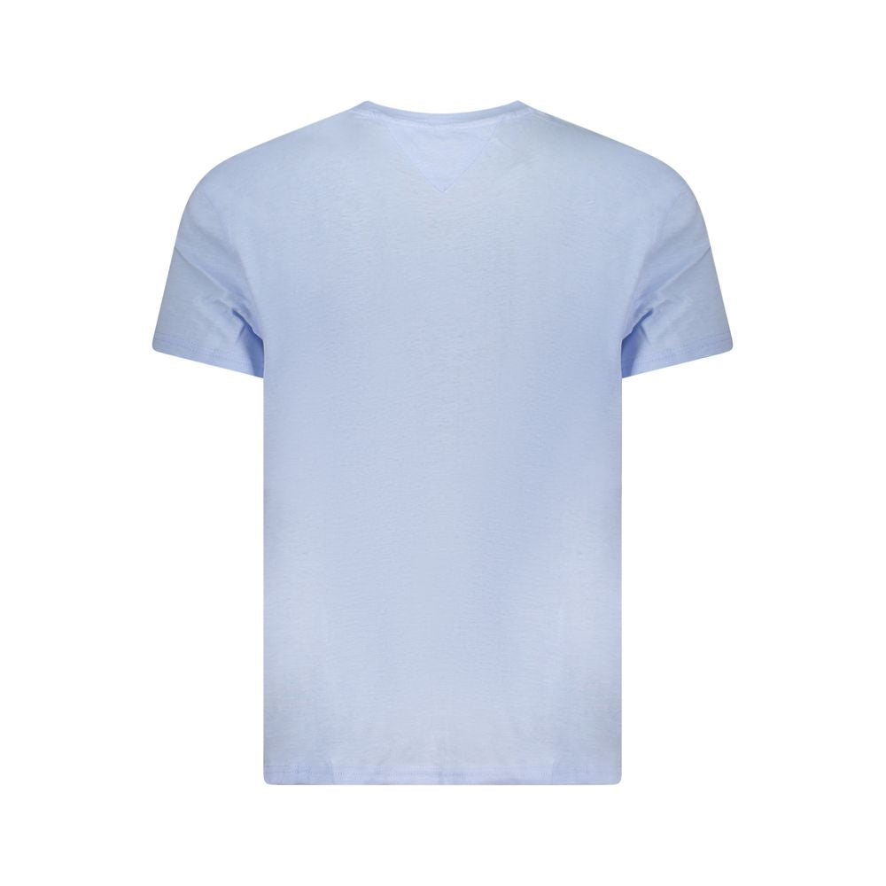 Blue Cotton Men T-Shirt Tommy Hilfiger
