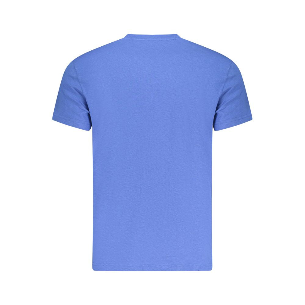 Blue Cotton Men T-Shirt Tommy Hilfiger