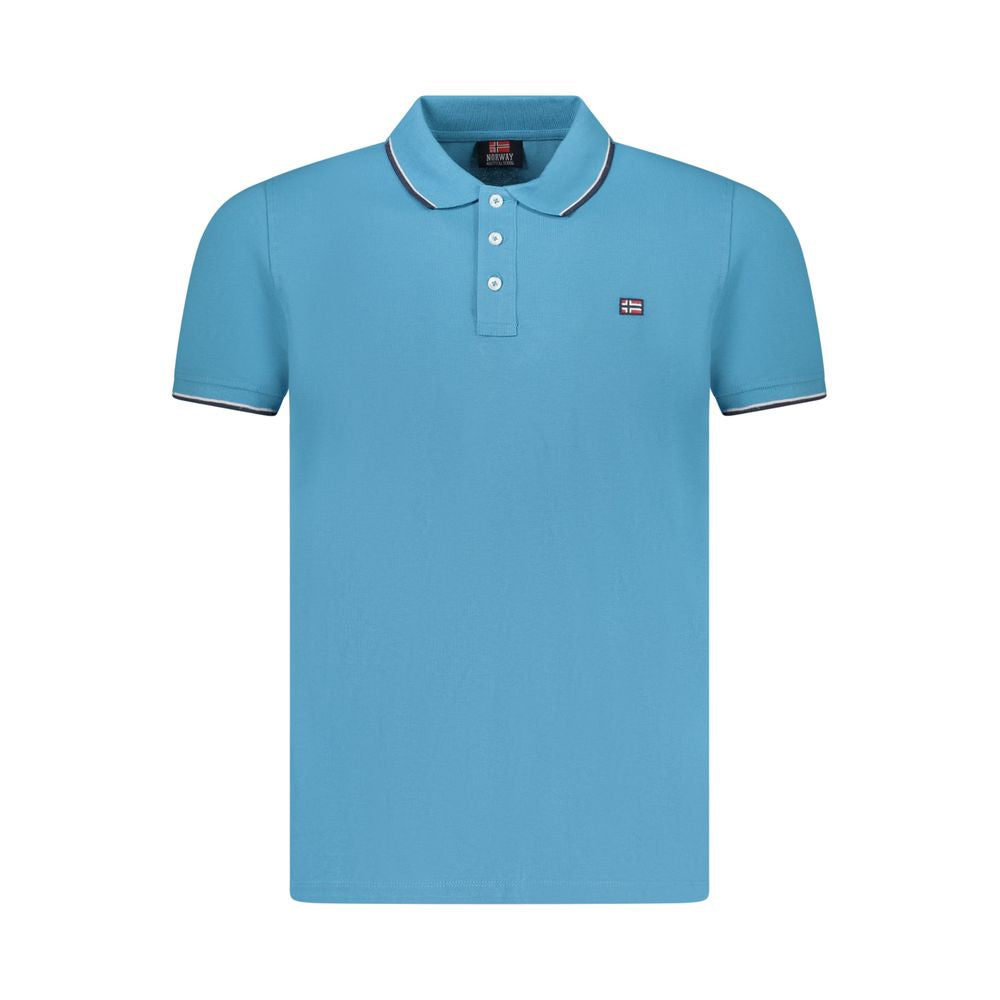 Blue Cotton Men Polo Shirt Norway 1963
