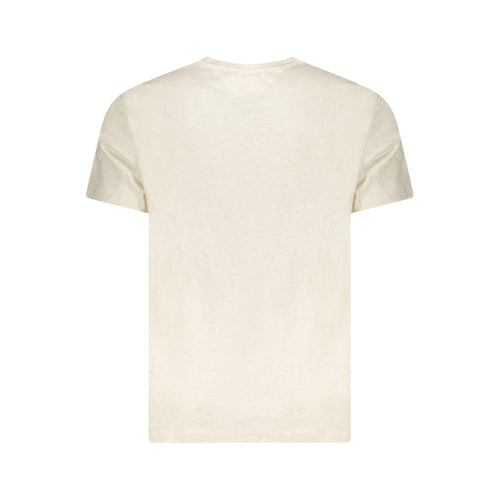 Beige Cotton Men T-Shirt Tommy Hilfiger