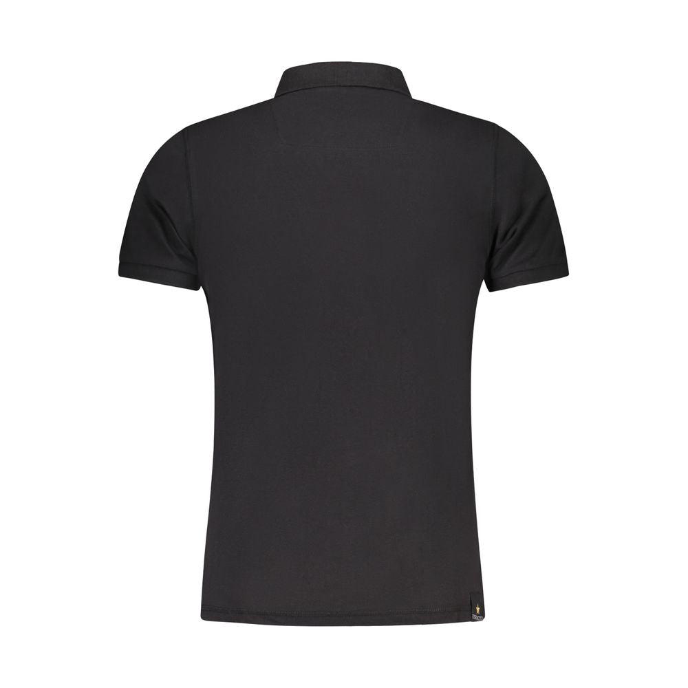 Black Cotton Polo Shirt Accademia Militare
