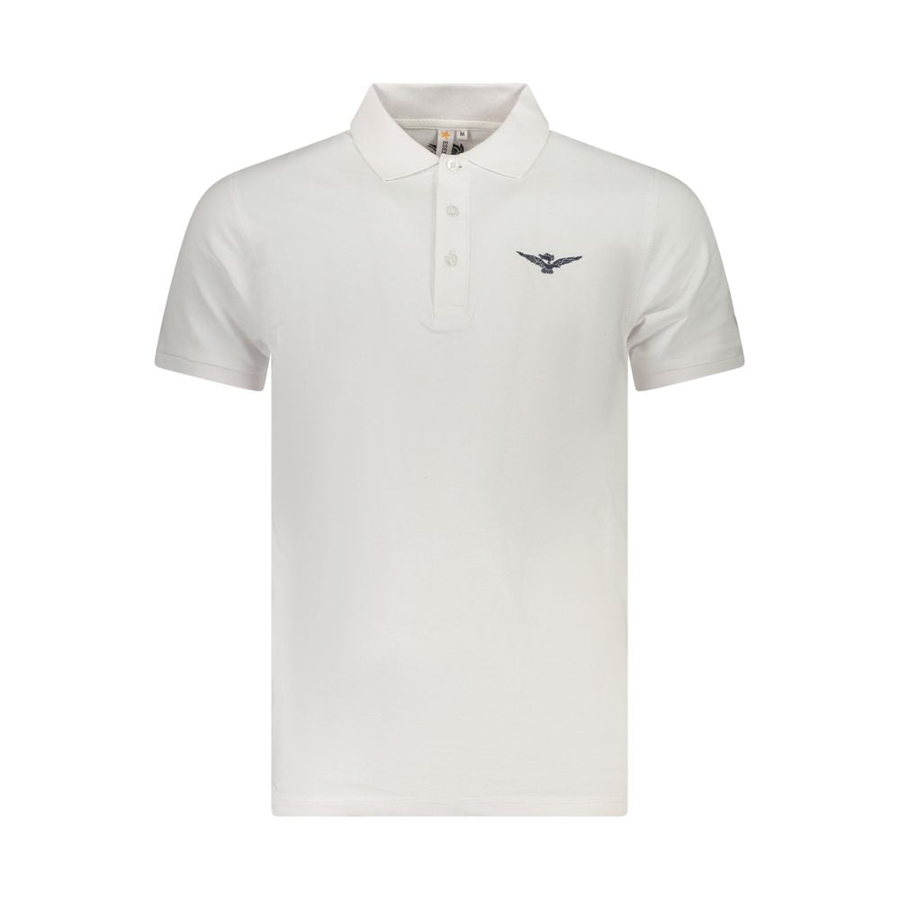 White Cotton Polo Shirt Accademia Militare