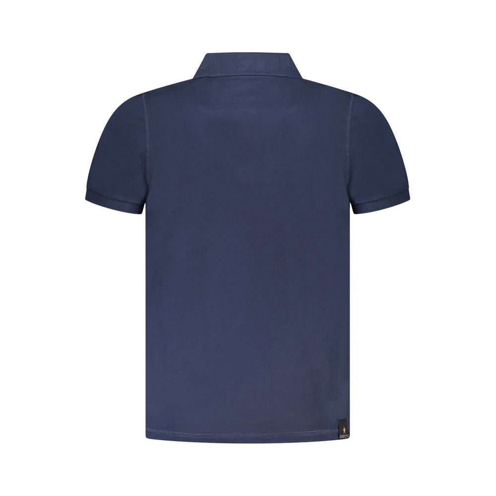 Blue Cotton Polo Shirt Accademia Militare