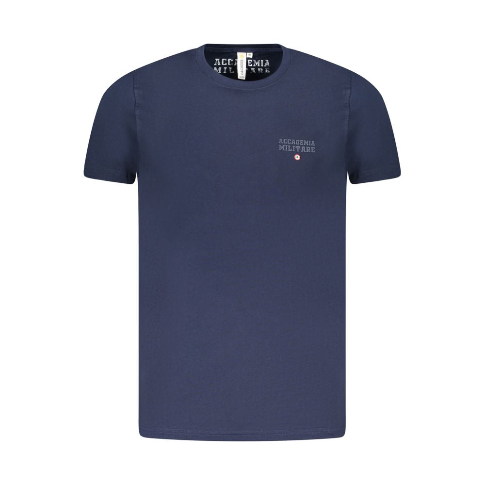 Blue Cotton T-Shirt Accademia Militare