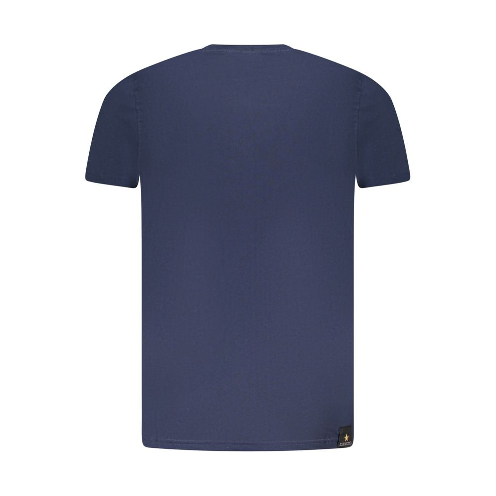 Blue Cotton T-Shirt Accademia Militare