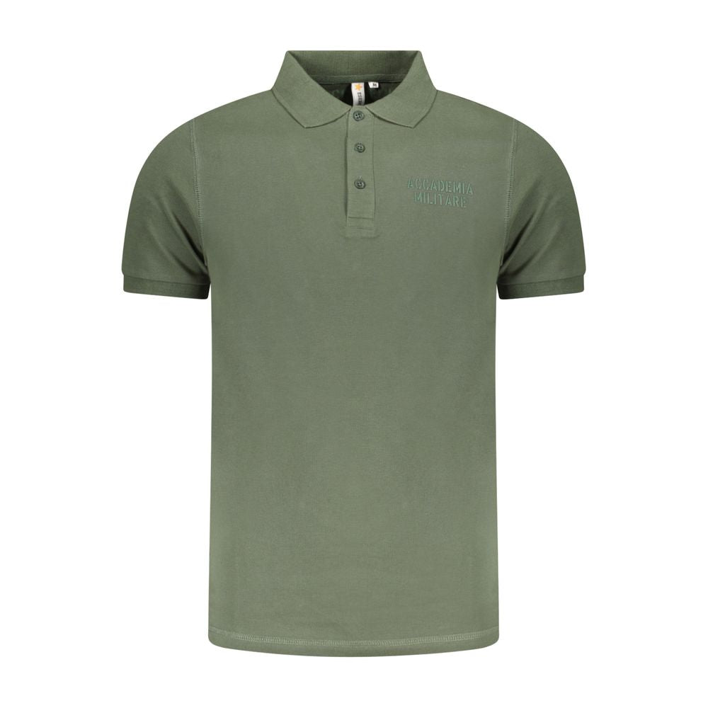 Green Cotton Polo Shirt Accademia Militare
