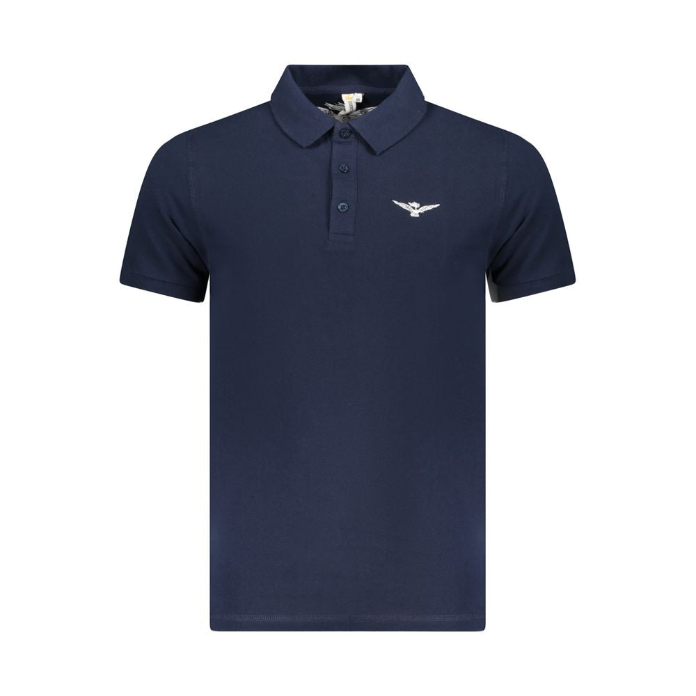 Blue Cotton Polo Shirt Accademia Militare