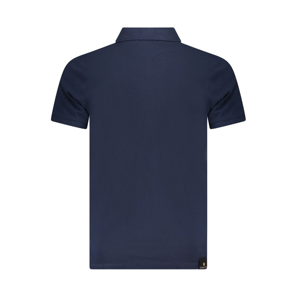 Blue Cotton Polo Shirt Accademia Militare
