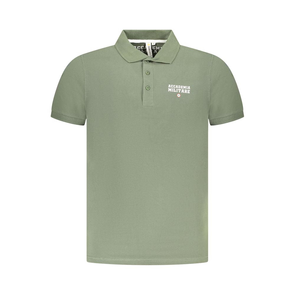Green Cotton Polo Shirt Accademia Militare