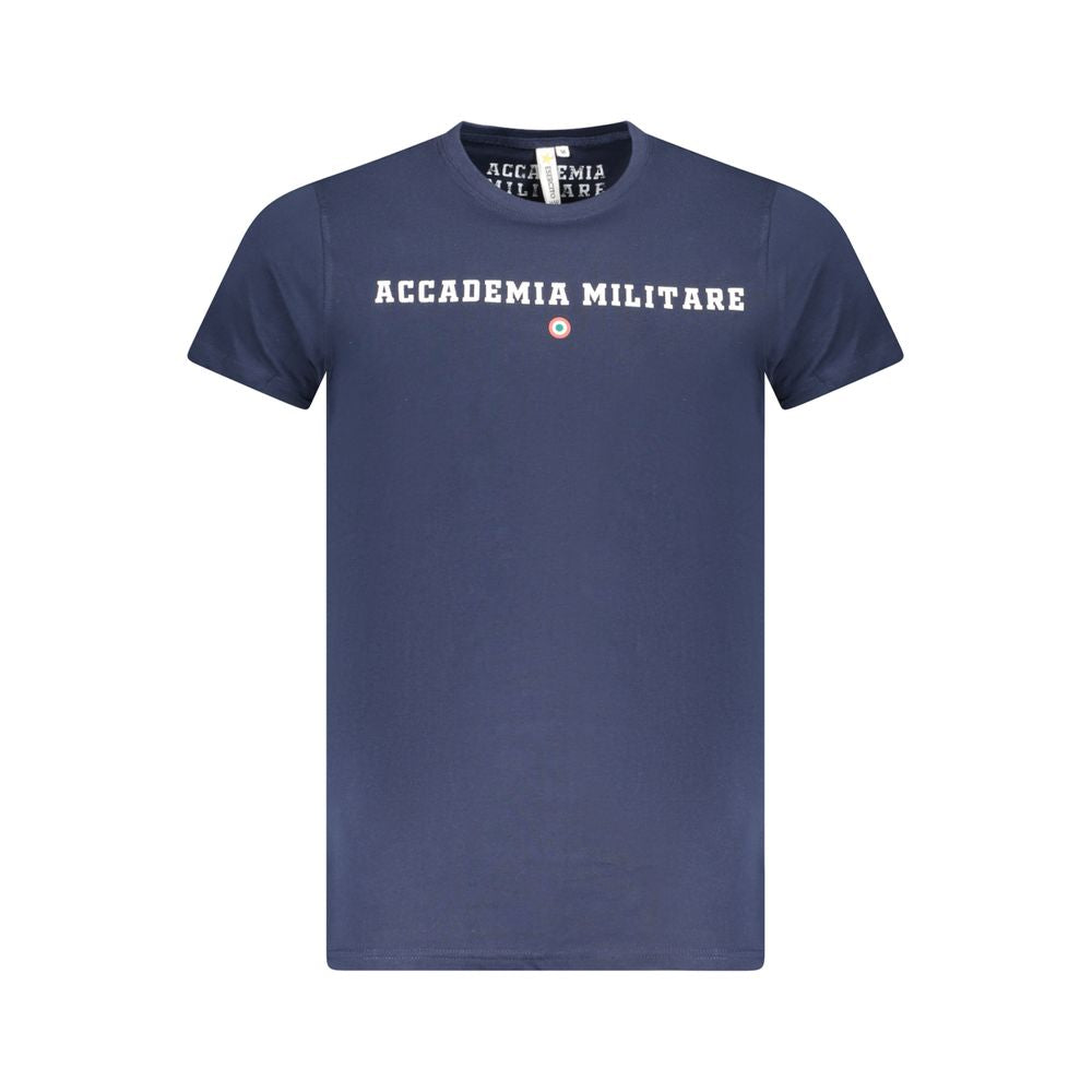 Blue Cotton T-Shirt Accademia Militare