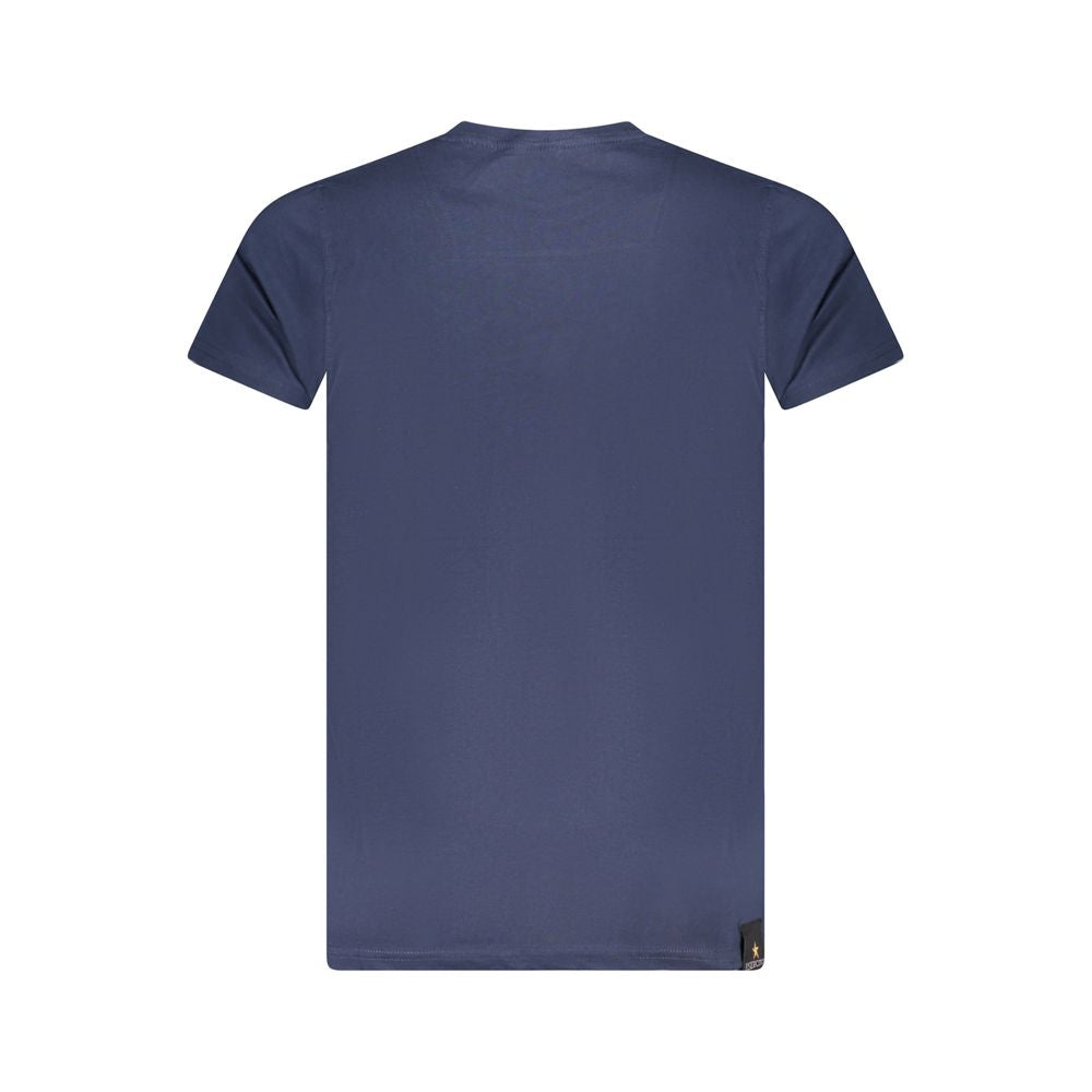Blue Cotton T-Shirt Accademia Militare