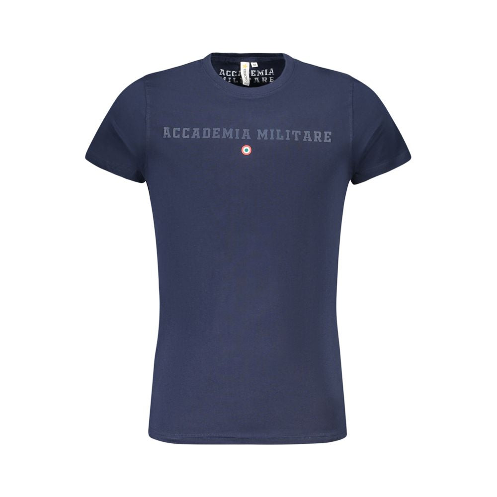 Blue Cotton T-Shirt Accademia Militare