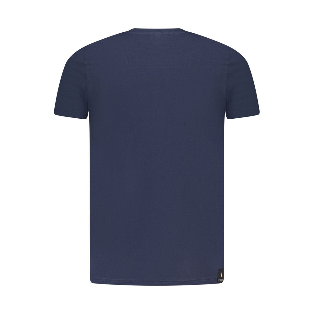 Blue Cotton T-Shirt Accademia Militare