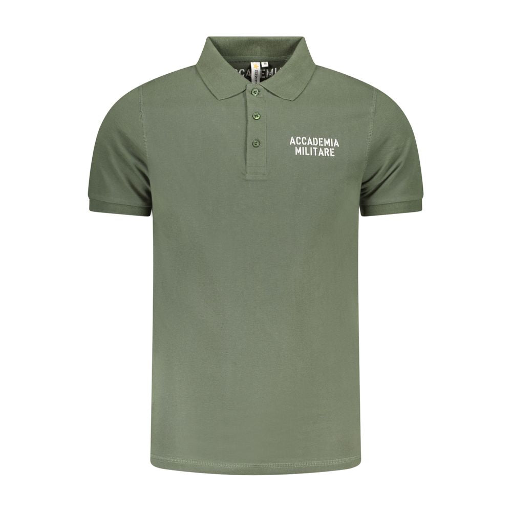 Green Cotton Polo Shirt Accademia Militare