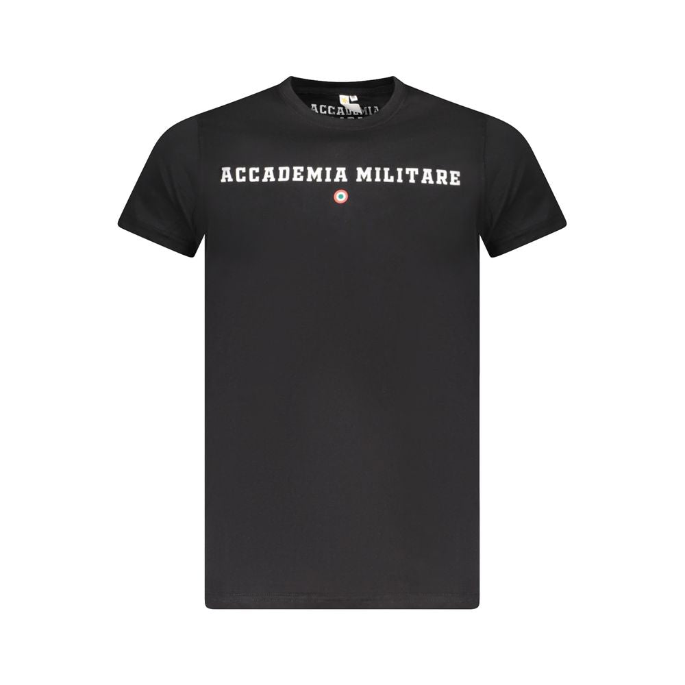 Black Cotton T-Shirt Accademia Militare