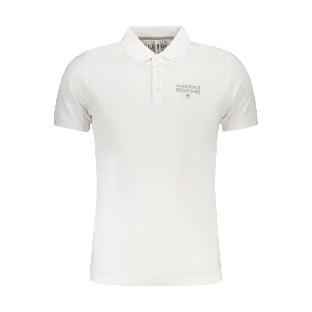 White Cotton Polo Shirt Accademia Militare