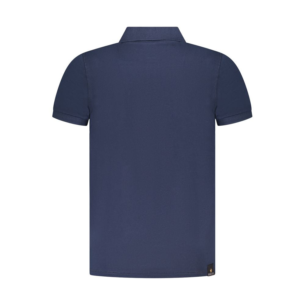 Blue Cotton Polo Shirt Accademia Militare