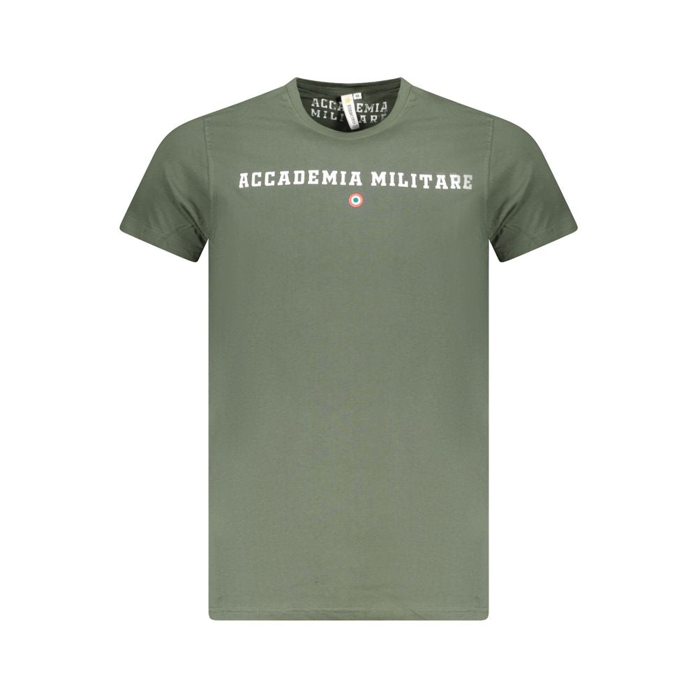 Green Cotton T-Shirt Accademia Militare