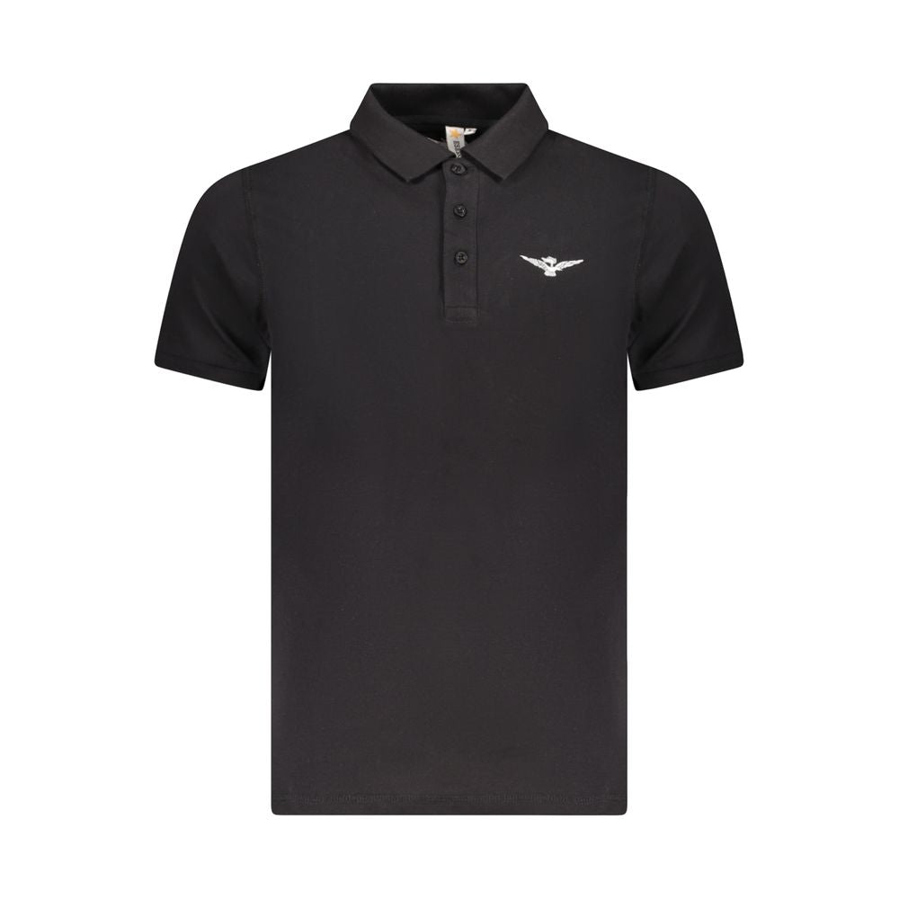 Black Cotton Polo Shirt Accademia Militare