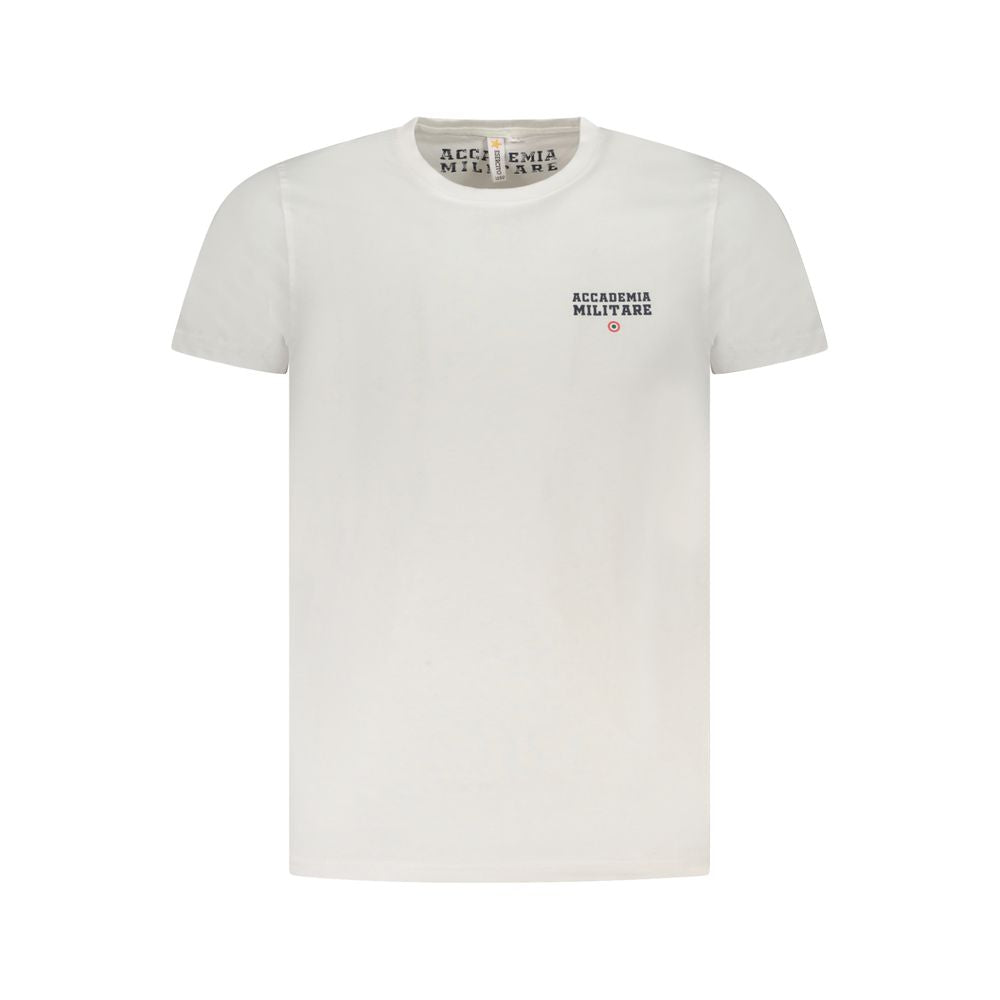 White Cotton T-Shirt Accademia Militare