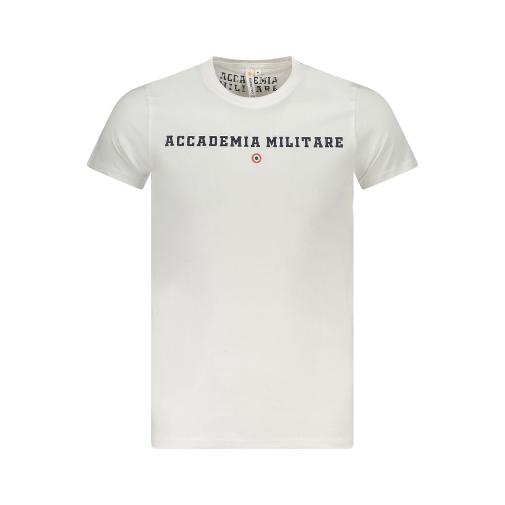 White Cotton T-Shirt Accademia Militare
