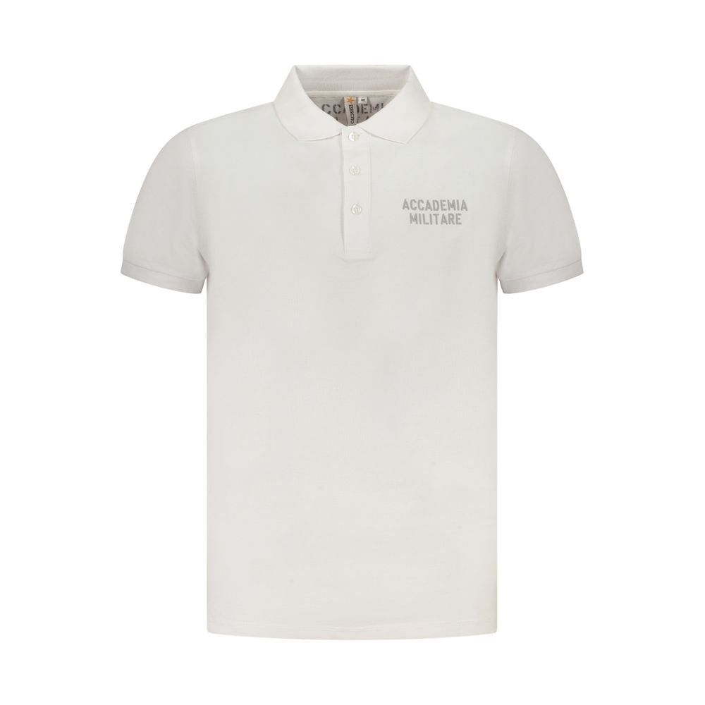 White Cotton Polo Shirt Accademia Militare