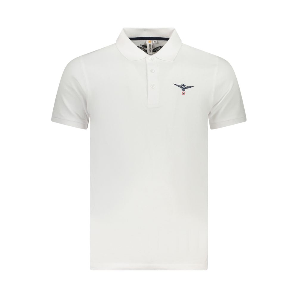 White Cotton Polo Shirt Accademia Militare
