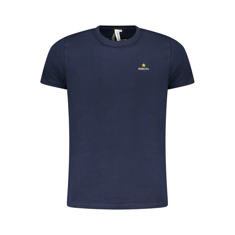 Blue Cotton T-Shirt Esercito 1659